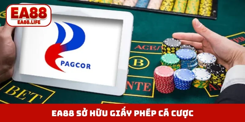 EA88 sở hữu giấy phép cá cược hợp pháp